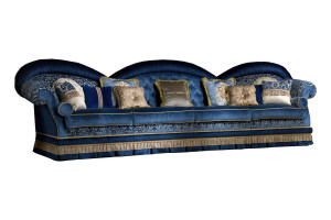 Royal blue sofa