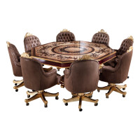 Bespoke octagonal meeting table by Modenese Luxury Interiors