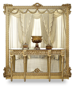 Empire gold leaf console by Modenese Gastone Interiors