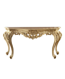 Precious total gold leaf decorated console by Modenese Gastone
