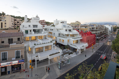 MVRDV + GRAS rejuvenate the neighbourhood of Mallorca with vibrant colours, materials, and rooflines