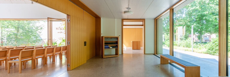 entrance to the funeral hall