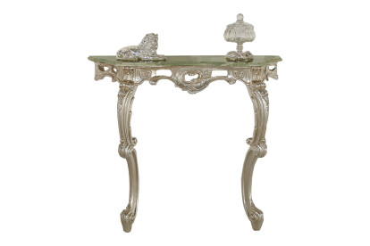 Silver-leaf leaning console table by Modenese Interiors