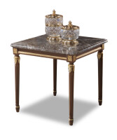 Square side table with Emperador Dark marble top by Modenese Interiors