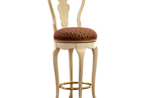 White and red bar stool by Modenese Luxury Interiors