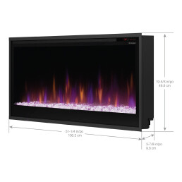 50" Slim Linear Electric Fireplace - dimensions
