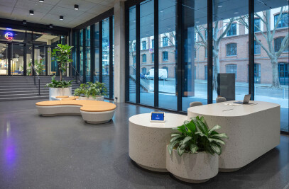 HIMACS Terrazzo for Contentful’s new offices