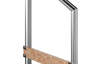 Angled frame for flush-to-wall access panels