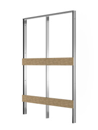 Modular frame for flush-to-wall access panels
