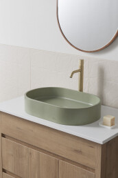 Parro LG Concrete Washbasin in Thyme