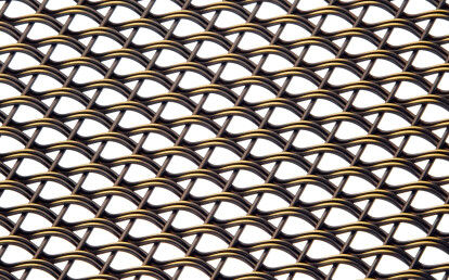 M14Z-5 Woven Wire Mesh in Antique Brass Plated Finish