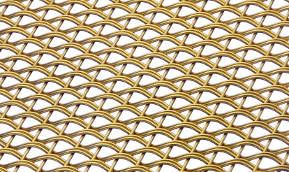 M14Z-5 Woven Wire Mesh in Satin Brass Plated Finish