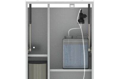 SA module – behind mirror soap air dispenser