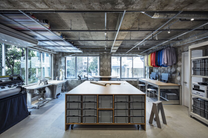Atelier Write designs an improvisational studio space in Tokyo for New-York based brand OVERCOAT