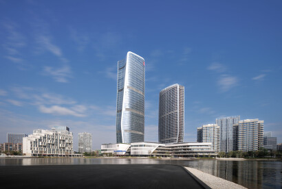 10 Design complete elegant twin towers at the newly planned Jinwan Aviation City