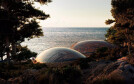 Pavillions' photovoltaic canopies offer panoramic views into the Mediterranean