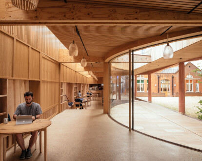 Detail: Mass Timber of Lea Bridge Library, London