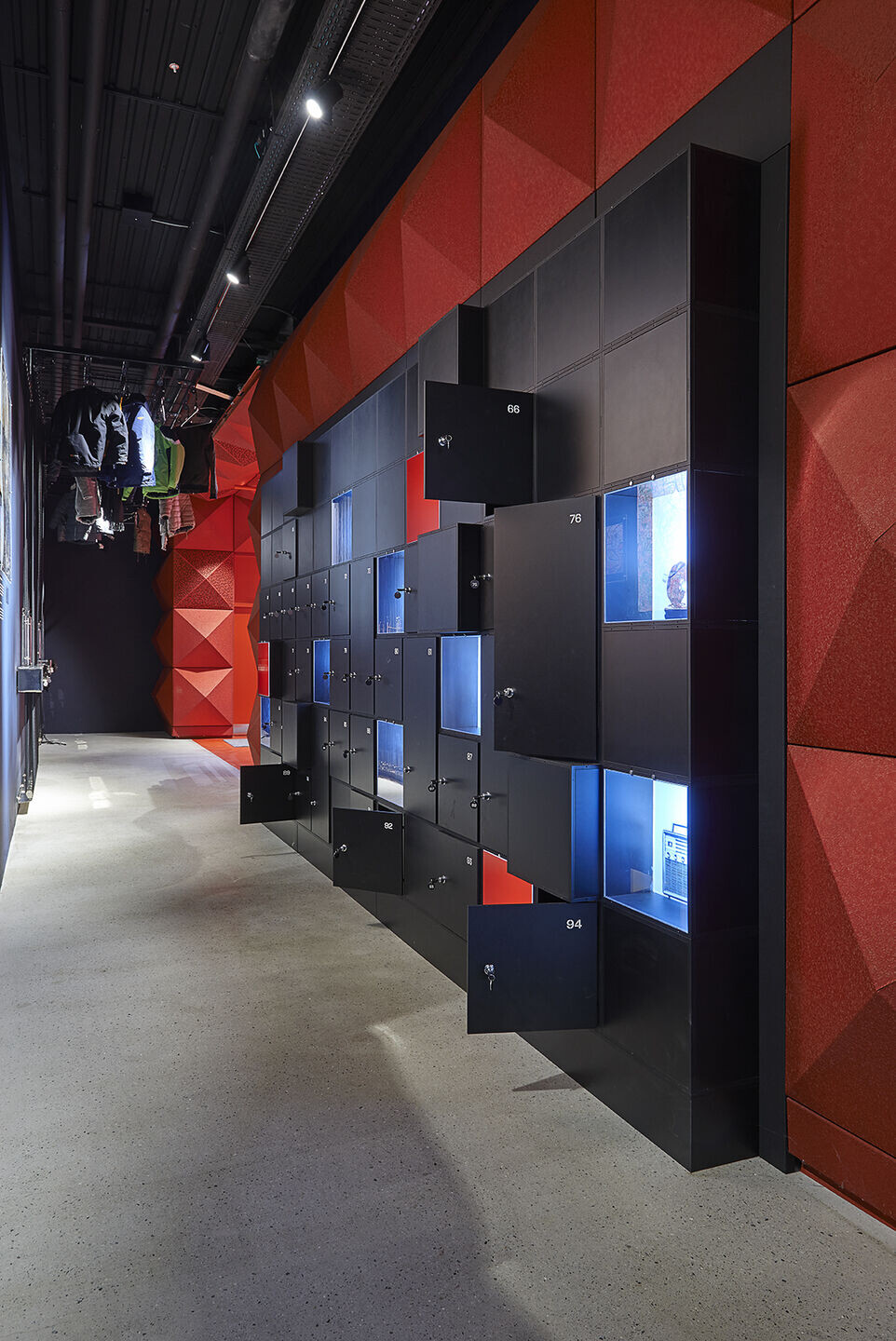 GRID lockers at Ragnarock Museum