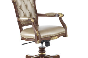 Baroque Leather Office Chair