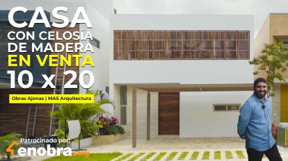 CASA BLANCA $ con CELOSÍA DE MADERA y DETALLES en CHUKUM 10 X 20 | Obras Ajenas | MAS Arquitectura