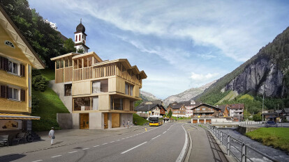 The Swiss House is a novel reinterpretation of traditional Swiss architecture