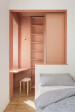 Pink studio with walk-in-closet