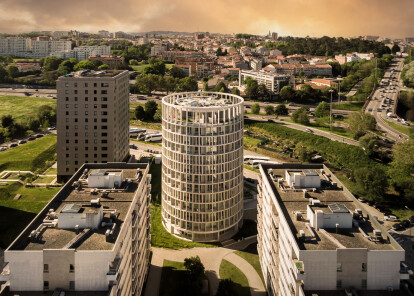 OODA’s new concrete cylindrical tower reconciles form and function with contemporary needs