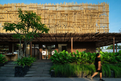 Bamboo Screen for cover existing building