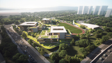 10 Design reveals their competition-winning design for the future Grassland Village educational hub and school  in Hangzhou