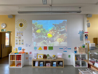 Infant School with Whiteboard, Magnetic & Projector Wallpaper