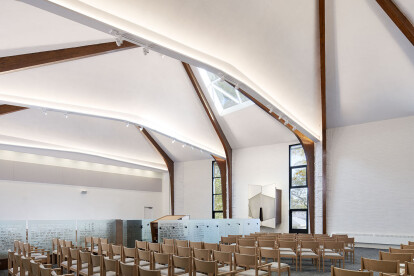 Renovated sanctuary with new skylight