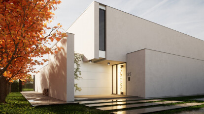 Frager Facade - White powder coated
