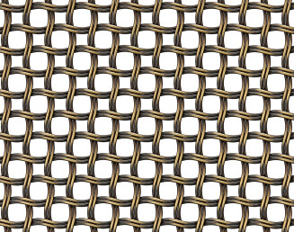 M22-83 Woven Wire Mesh in Plated Antique Brass Finish