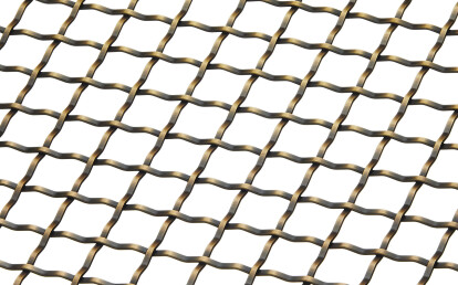 S-40 Woven Wire Mesh in Antique Brass Finish