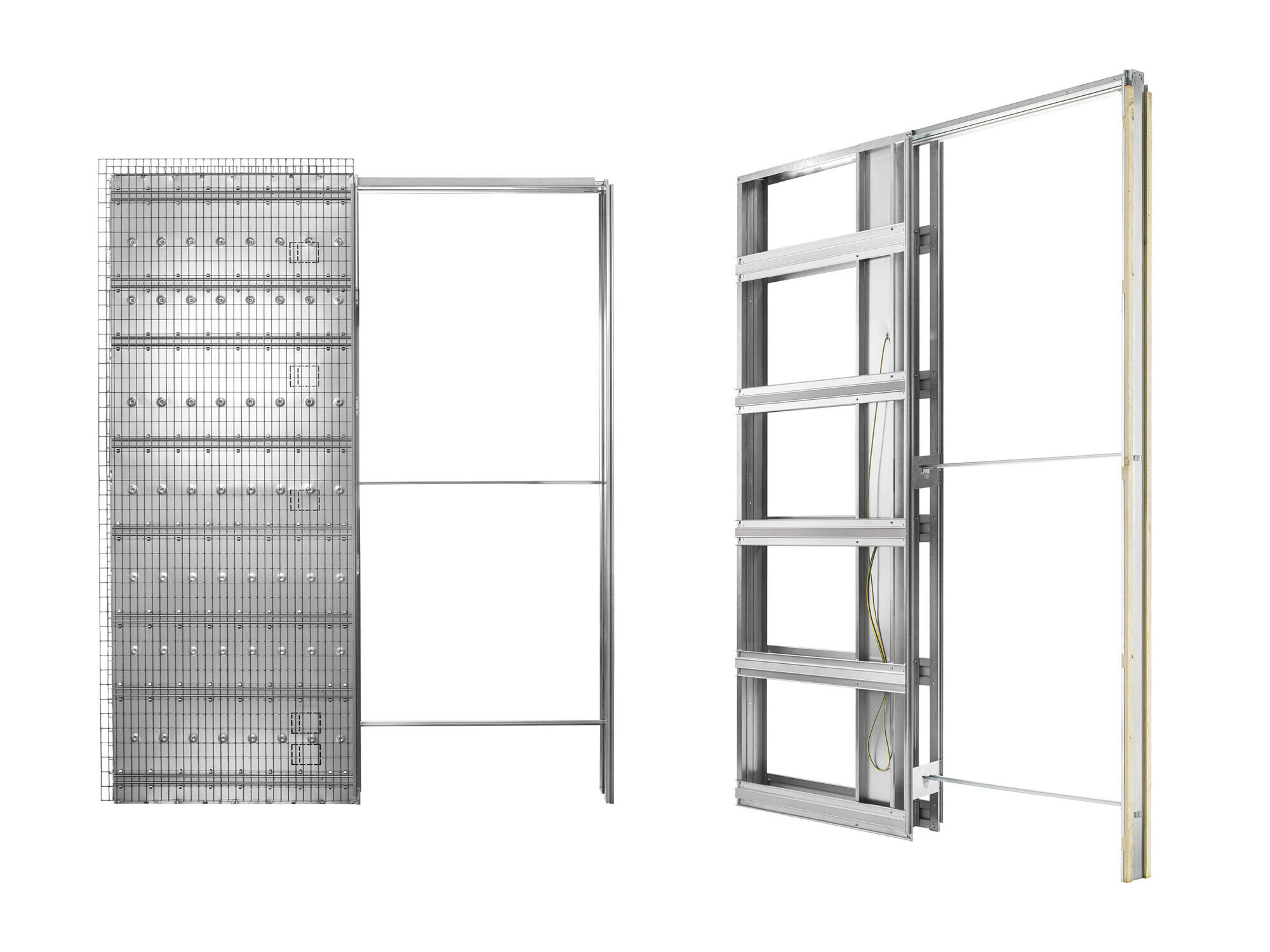 Dedicated frames for plasterboard and masonry walls