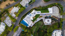 Summitridge Drive Beverly Hills modern hilltop mansion drone view