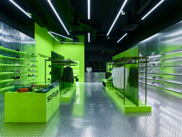 Gallery of Stainless woven architectural mesh store interior, PinYee Hebei