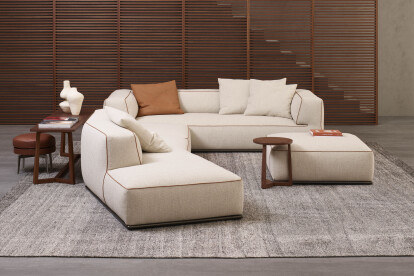 The Flexform Perry Sofa system features sophisticated tailoring and unique modularity