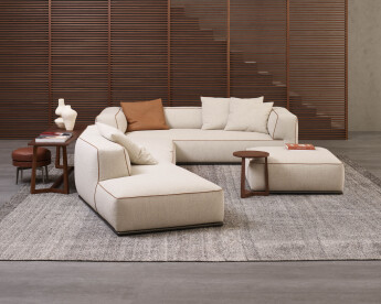 The Flexform Perry Sofa system features sophisticated tailoring and unique modularity