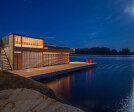 Lake Muskoka Boathouse Glows from Within