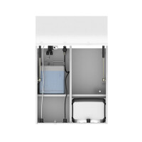 SWAR City Sanitary cabinet with a lockable mirror