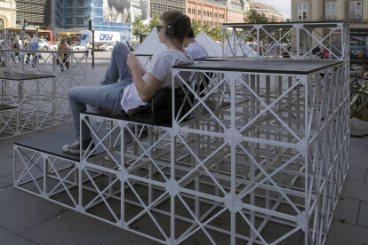 Outdoor furniture and sculptural installations