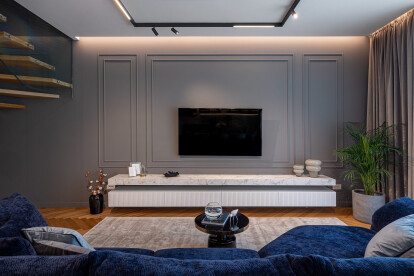 Living Room Area - Blue Velvet Private House