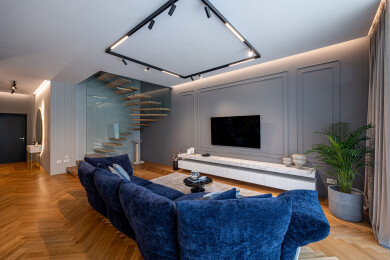 Living Room Area - Blue Velvet Private House