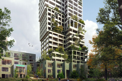 New energy-positive timber-hybrid residential tower in Amsterdam will prioritize sustainability and greenery