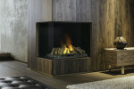 Left-corner e-MatriX Vapor Fireplace