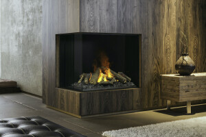 Left-corner e-MatriX Vapor Fireplace