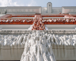 Detail: The 3D printed ceramic facade of Ceramic House in Amsterdam