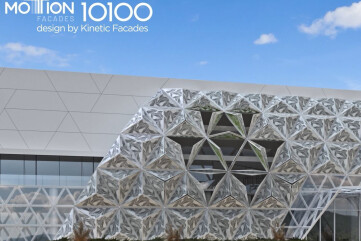 Motion 10100 - Kinetic Façade Shading , Horizontal Hinged Shading System Motion 10100 - Kinetic Façade Shading , Horizontal Hinged Shading System