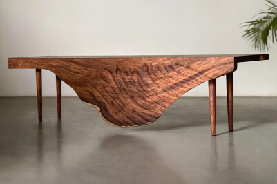 Swan Bench in Rosewood